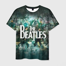 Мужская футболка 3D с принтом The Beatles в Новосибирске, 100% полиэфир | прямой крой, круглый вырез горловины, длина до линии бедер | beatles | rock | the beatles | битлз | битлс | битлы | рок