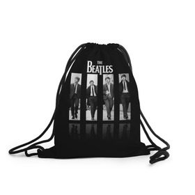 Рюкзак-мешок 3D с принтом The Beatles в Новосибирске, 100% полиэстер | плотность ткани — 200 г/м2, размер — 35 х 45 см; лямки — толстые шнурки, застежка на шнуровке, без карманов и подкладки | beatles | rock | the beatles | битлз | битлс | битлы | рок