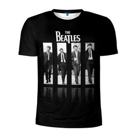 Мужская футболка 3D спортивная с принтом The Beatles в Новосибирске, 100% полиэстер с улучшенными характеристиками | приталенный силуэт, круглая горловина, широкие плечи, сужается к линии бедра | beatles | rock | the beatles | битлз | битлс | битлы | рок
