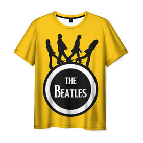 Мужская футболка 3D с принтом The Beatles в Новосибирске, 100% полиэфир | прямой крой, круглый вырез горловины, длина до линии бедер | Тематика изображения на принте: beatles | rock | the beatles | битлз | битлс | битлы | рок