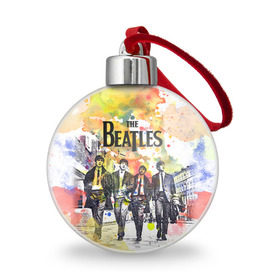Ёлочный шар с принтом The Beatles в Новосибирске, Пластик | Диаметр: 77 мм | Тематика изображения на принте: beatles | rock | the beatles | битлз | битлс | битлы | рок
