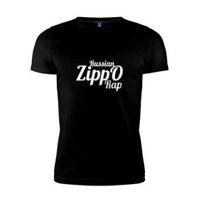 Мужская футболка премиум с принтом ZippO в Новосибирске, 92% хлопок, 8% лайкра | приталенный силуэт, круглый вырез ворота, длина до линии бедра, короткий рукав | rap | russian rap