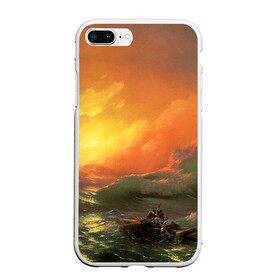 Чехол для iPhone 7Plus/8 Plus матовый с принтом Айвазовский - 9 Вал в Новосибирске, Силикон | Область печати: задняя сторона чехла, без боковых панелей | 9 вал | айвазовский | вал | девятый | картина | море | пейзаж | феодосия | художник | черное | шторм