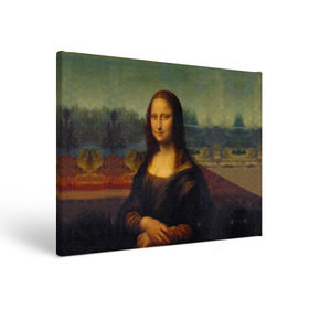Холст прямоугольный с принтом Леонардо да Винчи - Мона Лиза в Новосибирске, 100% ПВХ |  | Тематика изображения на принте: картина | леонардо да винчи | лиза | мона | мона лиза | художник