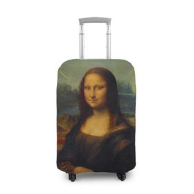 Чехол для чемодана 3D с принтом Леонардо да Винчи - Мона Лиза в Новосибирске, 86% полиэфир, 14% спандекс | двустороннее нанесение принта, прорези для ручек и колес | картина | леонардо да винчи | лиза | мона | мона лиза | художник