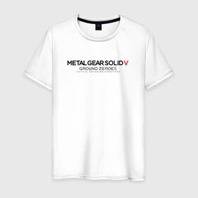 Мужская футболка хлопок с принтом Metal Gear Solid Ground Zeroes в Новосибирске, 100% хлопок | прямой крой, круглый вырез горловины, длина до линии бедер, слегка спущенное плечо. | metal gear solid ground zeroes