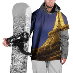 Накидка на куртку 3D с принтом Эйфелева башня в Новосибирске, 100% полиэстер |  | париж | эйфелева башня
