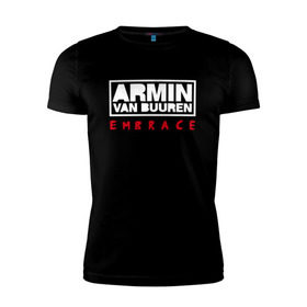 Мужская футболка премиум с принтом Armin van Buuren Embrace в Новосибирске, 92% хлопок, 8% лайкра | приталенный силуэт, круглый вырез ворота, длина до линии бедра, короткий рукав | armin van buuren | embrace | trance | только для личный витринarmin