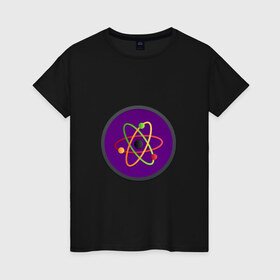 Женская футболка хлопок с принтом Science в Новосибирске, 100% хлопок | прямой крой, круглый вырез горловины, длина до линии бедер, слегка спущенное плечо | science | наука | физика | химия