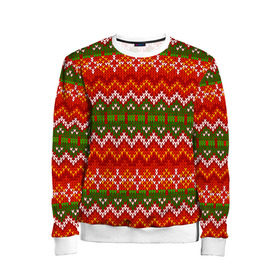 Детский свитшот 3D с принтом Свитер в Новосибирске, 100% полиэстер | свободная посадка, прямой крой, мягкая тканевая резинка на рукавах и понизу свитшота | Тематика изображения на принте: new year | sweater | winter | зима | новый год | рождество | с новым годом | сhristmas | свитер