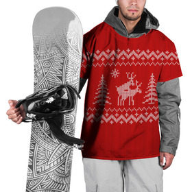 Накидка на куртку 3D с принтом Свитер с оленями в Новосибирске, 100% полиэстер |  | deer | new year | sweater | winter | зима | новый год | олени | рождество | с новым годом | сhristmas | свитер
