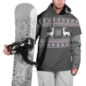Накидка на куртку 3D с принтом Свитер с оленями в Новосибирске, 100% полиэстер |  | deer | new year | sweater | winter | зима | новый год | олени | рождество | сhristmas | свитер