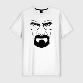 Мужская футболка премиум с принтом Breaking Bad в Новосибирске, 92% хлопок, 8% лайкра | приталенный силуэт, круглый вырез ворота, длина до линии бедра, короткий рукав | хайзенберг