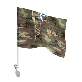 Флаг для автомобиля с принтом Армейская форма в Новосибирске, 100% полиэстер | Размер: 30*21 см | 23 | армейская | армия | дембель | защитник | камуфляж | отечества | солдат | тельняшка | февраля | форма