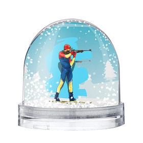 Снежный шар с принтом Биатлон в Новосибирске, Пластик | Изображение внутри шара печатается на глянцевой фотобумаге с двух сторон | biathlon | sport | winter | биатлон | биатлонисты | зимние виды спорта | спорт | стрельба