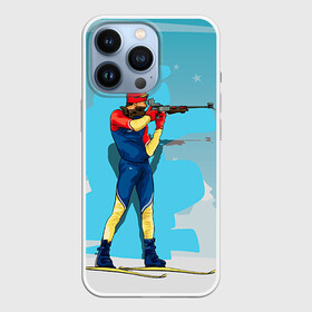 Чехол для iPhone 13 Pro с принтом Биатлон в Новосибирске,  |  | biathlon | sport | winter | биатлон | биатлонисты | зимние виды спорта | спорт | стрельба