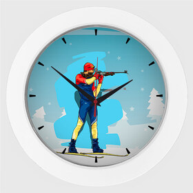 Настенные часы с принтом Биатлон в Новосибирске,  |  | biathlon | sport | winter | биатлон | биатлонисты | зимние виды спорта | спорт | стрельба