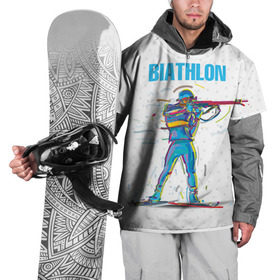 Накидка на куртку 3D с принтом Биатлон в Новосибирске, 100% полиэстер |  | Тематика изображения на принте: biathlon | sport | winter | биатлон | биатлонисты | зимние виды спорта | спорт | стрельба