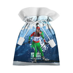 Подарочный 3D мешок с принтом Биатлон в Новосибирске, 100% полиэстер | Размер: 29*39 см | Тематика изображения на принте: biathlon | sport | winter | биатлон | биатлонисты | зимние виды спорта | спорт | стрельба