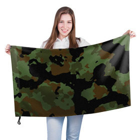 Флаг 3D с принтом Камуфляж Вельветовый эффект в Новосибирске, 100% полиэстер | плотность ткани — 95 г/м2, размер — 67 х 109 см. Принт наносится с одной стороны | camo | camouflage | military | камо