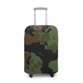 Чехол для чемодана 3D с принтом Камуфляж Вельветовый эффект в Новосибирске, 86% полиэфир, 14% спандекс | двустороннее нанесение принта, прорези для ручек и колес | camo | camouflage | military | камо