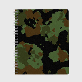 Тетрадь с принтом Камуфляж Вельветовый эффект в Новосибирске, 100% бумага | 48 листов, плотность листов — 60 г/м2, плотность картонной обложки — 250 г/м2. Листы скреплены сбоку удобной пружинной спиралью. Уголки страниц и обложки скругленные. Цвет линий — светло-серый
 | camo | camouflage | military | камо