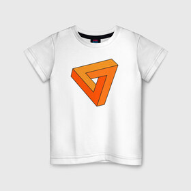 Детская футболка хлопок с принтом Triangle Color в Новосибирске, 100% хлопок | круглый вырез горловины, полуприлегающий силуэт, длина до линии бедер | 