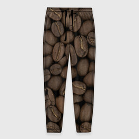 Мужские брюки 3D с принтом Кофе в Новосибирске, 100% полиэстер | манжеты по низу, эластичный пояс регулируется шнурком, по бокам два кармана без застежек, внутренняя часть кармана из мелкой сетки | зёр | зерно | кофе | макро | обои | текстуры | фон | фото