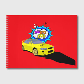 Альбом для рисования с принтом Subaru Impreza в Новосибирске, 100% бумага
 | матовая бумага, плотность 200 мг. | boobooboo | impreza | jdm | subaru | subaru impreza | бубубу | импреза | субару
