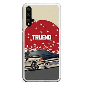 Чехол для Honor 20 с принтом Toyota Trueno ae86 в Новосибирске, Силикон | Область печати: задняя сторона чехла, без боковых панелей | Тематика изображения на принте: 86 | corolla | crane | hachiroku | jdm | toyota | trueno | ае86 | журавлики | тоёта | тойота | труено | хачироку | япония