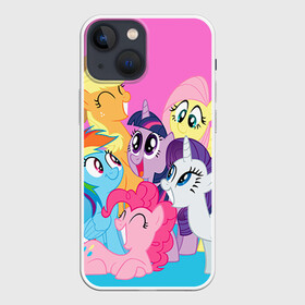 Чехол для iPhone 13 mini с принтом My Little Pony в Новосибирске,  |  | friendship is magic | mlp | my little pony | pinky pie | pony | swag | дружба | литл пони | мой маленький пони | мультик | мультики | мультфильм | мультфильмы | пони | поняши | поняшки | сваг | свэг | чудо