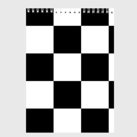 Скетчбук с принтом Клетка в Новосибирске, 100% бумага
 | 48 листов, плотность листов — 100 г/м2, плотность картонной обложки — 250 г/м2. Листы скреплены сверху удобной пружинной спиралью | белый | черно белый | черный | шахматная
