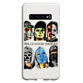 Чехол для Samsung Galaxy S10 с принтом Hollywood Undead в Новосибирске, Силикон | Область печати: задняя сторона чехла, без боковых панелей | Тематика изображения на принте: хип хоп