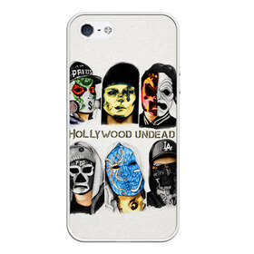 Чехол для iPhone 5/5S матовый с принтом Hollywood Undead в Новосибирске, Силикон | Область печати: задняя сторона чехла, без боковых панелей | хип хоп
