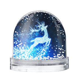 Снежный шар с принтом Новогодний олень в Новосибирске, Пластик | Изображение внутри шара печатается на глянцевой фотобумаге с двух сторон | christmas | deer | год | рождество