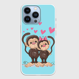 Чехол для iPhone 13 Pro с принтом Обезьянки в Новосибирске,  |  | 2016 | год | любовь | мартышка | новый | обезьяна | с новым год