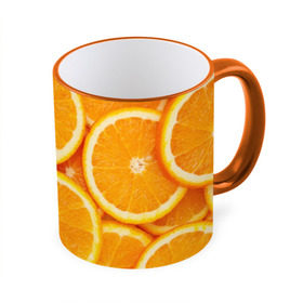 Кружка 3D с принтом Апельсинчик в Новосибирске, керамика | ёмкость 330 мл | orange | апельсин | фрукты