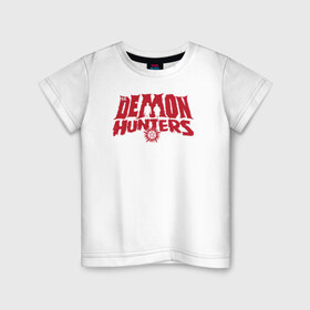 Детская футболка хлопок с принтом The Demon Hunters в Новосибирске, 100% хлопок | круглый вырез горловины, полуприлегающий силуэт, длина до линии бедер | 