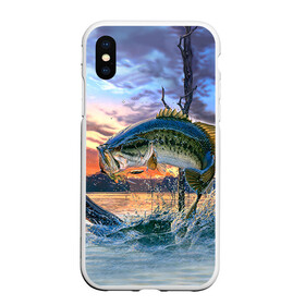 Чехол для iPhone XS Max матовый с принтом Рыба в Новосибирске, Силикон | Область печати: задняя сторона чехла, без боковых панелей | fishing | рыба | рыбак | рыбалка | туризм
