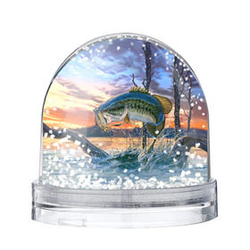 Снежный шар с принтом Рыба в Новосибирске, Пластик | Изображение внутри шара печатается на глянцевой фотобумаге с двух сторон | fishing | рыба | рыбак | рыбалка | туризм