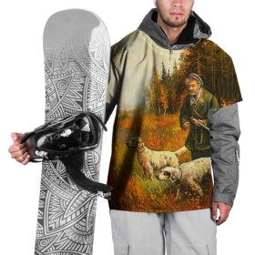 Накидка на куртку 3D с принтом Охота в Новосибирске, 100% полиэстер |  | Тематика изображения на принте: hunting | камуфляж | охота | охотник | собака | туризм