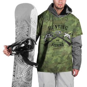Накидка на куртку 3D с принтом Охота и рыбалка в Новосибирске, 100% полиэстер |  | Тематика изображения на принте: fishing | hunting | камуфляж | охота | охотник | рыба | рыбак | рыбалка | туризм