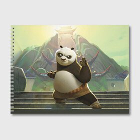 Альбом для рисования с принтом Кунг фу панда в Новосибирске, 100% бумага
 | матовая бумага, плотность 200 мг. | Тематика изображения на принте: kung fu | kung fu panda | panda | кунг фу | кунг фу панда | кунгфу | панда. кунг фу | по