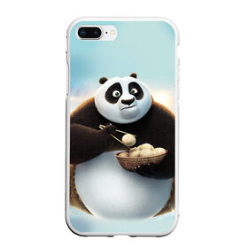 Чехол для iPhone 7Plus/8 Plus матовый с принтом Кунг фу панда в Новосибирске, Силикон | Область печати: задняя сторона чехла, без боковых панелей | панда