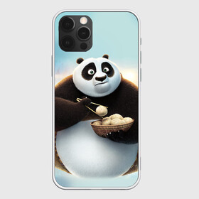 Чехол для iPhone 12 Pro с принтом Кунг фу панда в Новосибирске, силикон | область печати: задняя сторона чехла, без боковых панелей | Тематика изображения на принте: панда