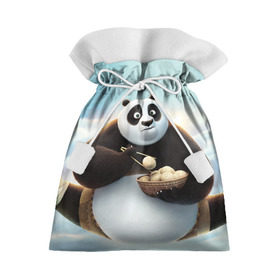 Подарочный 3D мешок с принтом Кунг фу панда в Новосибирске, 100% полиэстер | Размер: 29*39 см | панда