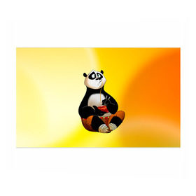Бумага для упаковки 3D с принтом Кунг фу панда в Новосибирске, пластик и полированная сталь | круглая форма, металлическое крепление в виде кольца | Тематика изображения на принте: kung fu | kung fu panda | panda | кунг фу | кунг фу панда | кунгфу | панда. кунг фу | по