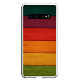 Чехол для Samsung Galaxy S10 с принтом Colored fence в Новосибирске, Силикон | Область печати: задняя сторона чехла, без боковых панелей | Тематика изображения на принте: color | полосочки | цвет