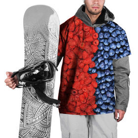 Накидка на куртку 3D с принтом Ягодка в Новосибирске, 100% полиэстер |  | клубника | малина | черника | ягода | ягодка | ягодный