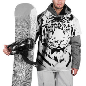 Накидка на куртку 3D с принтом Тигр в Новосибирске, 100% полиэстер |  | Тематика изображения на принте: взгляд | тигр | трафарет | хищник